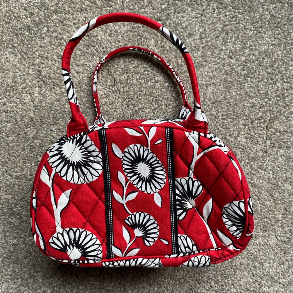 🎉Vera Bradley Cosmetic Case, Red/Black/White